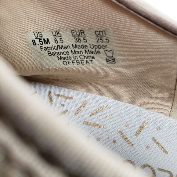 Bzees Offbeat Slip On Sneaker Womens 8.5 Beige Knit Mesh Comfort Casual Shoe - Picture 10 of 10